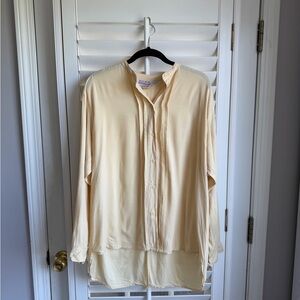 Light Yellow Button-Up Shirt Putumayo